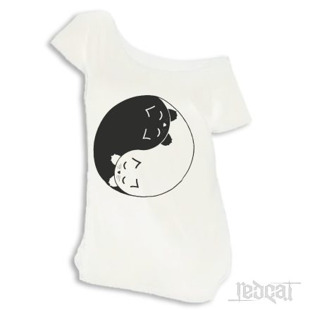 Cicás Yin Yang női kimonó póló