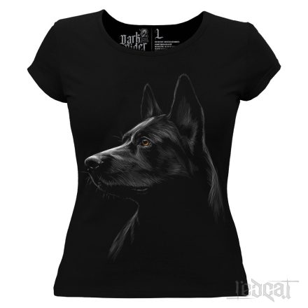Black German Shepherd - Németjuhász kutyás női póló
