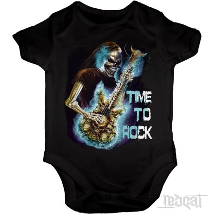 Time to Rock - Csontváz gitárral baba body