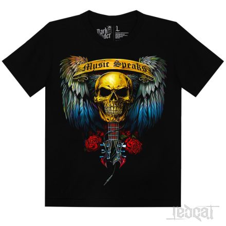 Skull and guitar - koponyás póló