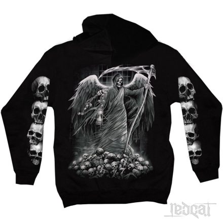 Grim Reaper & Skulls - Kaszás kapucnis pulóver