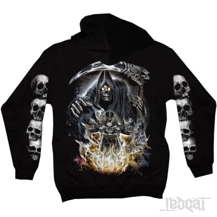 Hellrider - Motoros Kaszás kapucnis pulóver