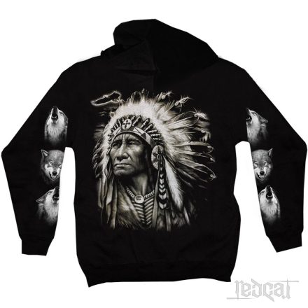 Indian - Indiános kapucnis pulóver