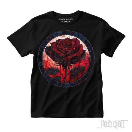 Macabre Rose - rózsa mintás fantasy póló