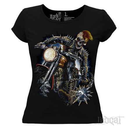 Psychobilly Skeleton Rider - Csontváz motoros női póló