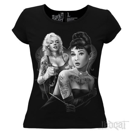 Audrey Hepburn & Marilyn Monroe Tattoo Salon női póló