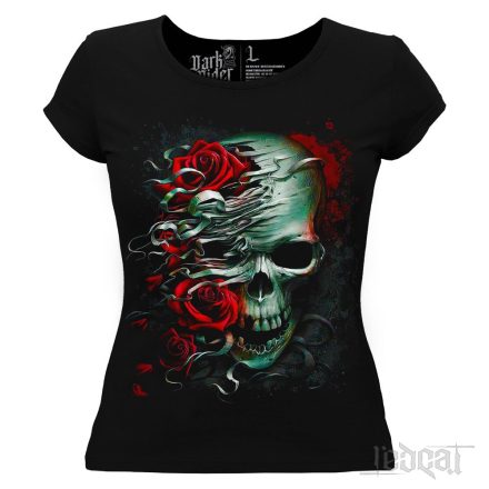 Skull and Roses - Koponyás női póló