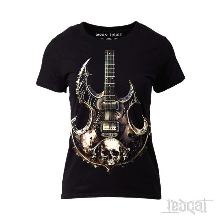 The Guitar - koponyás gitáros női póló
