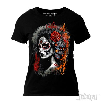 La Catrina in Fire női póló