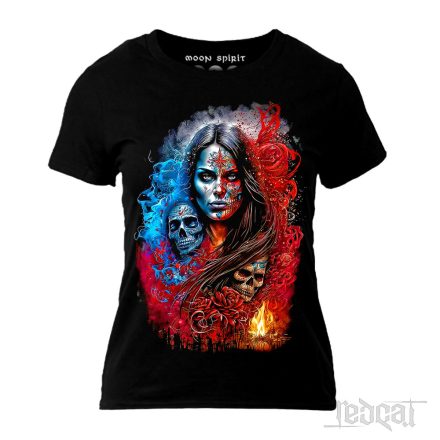 La Catrina Red and Blue női póló