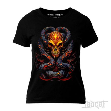 Serpent Skull - kígyó mintás női póló