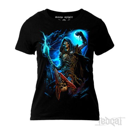 Rockin' Bones: Skeleton Guitar - koponyás női póló